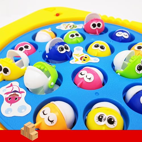 Amitasha Rotating Pond Fish Catcher Game for Kids - 15 Fishes & 3 Fish Catching Rod