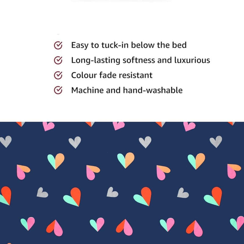 Soniasaa Combo Pack of 2 Single Bedsheet with 2 Pillow Covers 205 TC Soft Brushed Cotton-Blend -Long Lasting & Wrinkle Free Bedsheet for Single Bed Combo Pack Multicolor