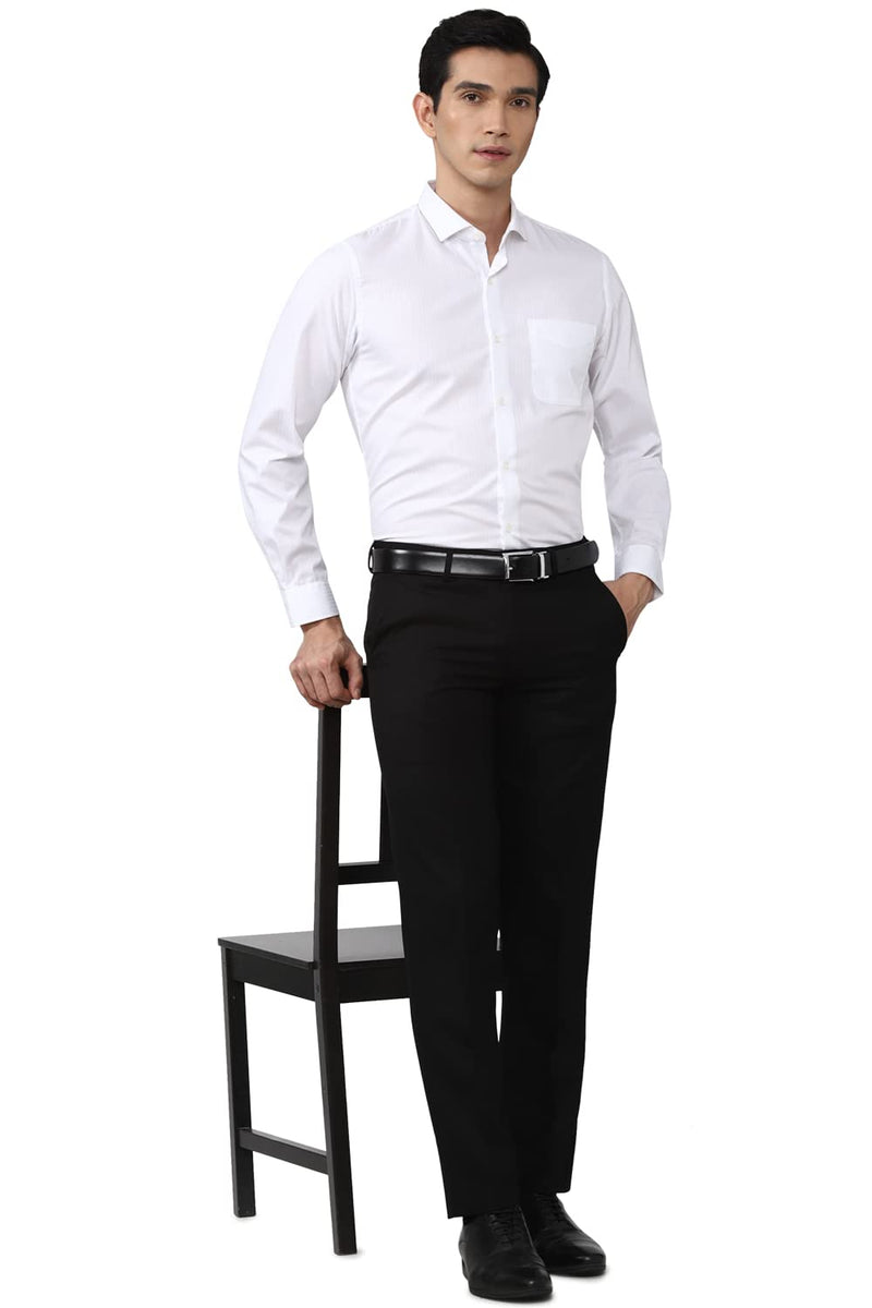 Van Heusen Men's Slim Pants (VHTFFSLBR18366_Black_36)