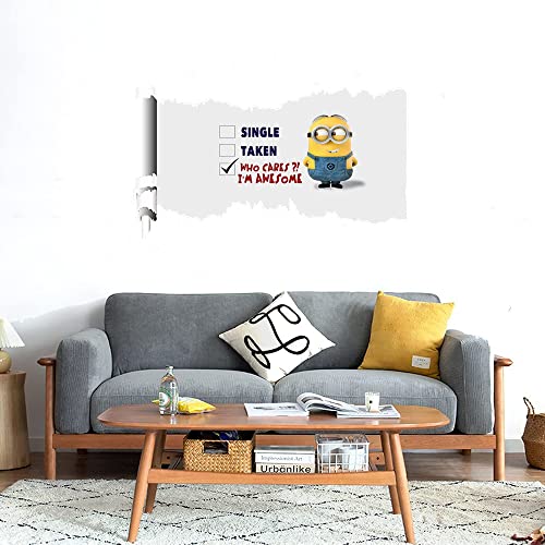 GADGETS WRAP Printed Wall Decal Sticker Scratched Paper Style Wall Decal (90cm x 50cm) - who Cares