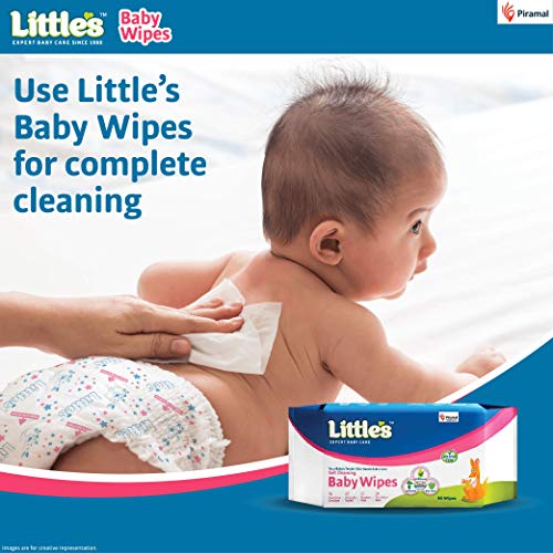 Little's Baby Pants Diapers with Wetness Indicator and 12 Hours Absorption, New Born (NB) upto 5 kgs, White, 80 Count (Pack of 2)