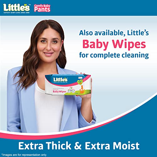 Little's Baby Pants Diapers Extra Extra Large (XXL), 15-25 kg, 44 Units x Pack of 2, White, with Wetness Indicator & 12 Hours Absorption