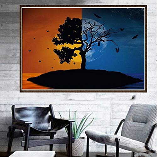 DIY 5D W031 Tree 40X30 Full Embroidery tings Arts Craft for Home Wall Decor(W031) -Layfoo