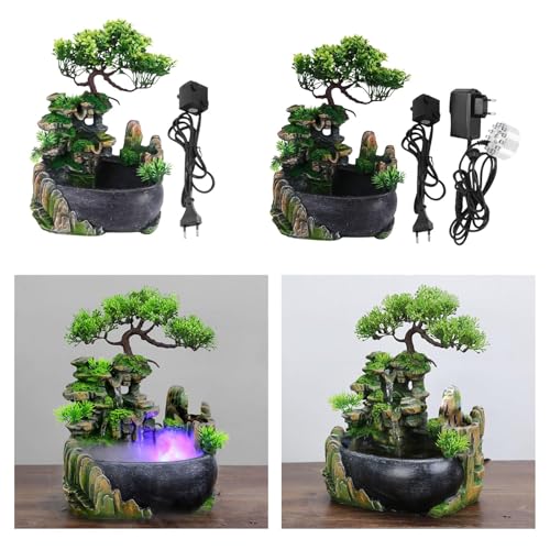 ATORSE® Tabletop Fountain Art Crafts Rockery Sculpture for Living Room Tea Room Desk