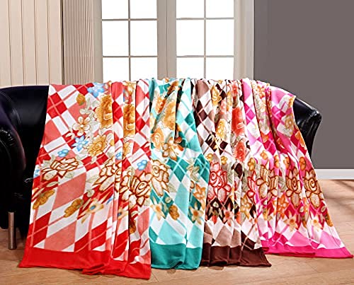 VAS COLLECTIONS® All Season Miltipurpose Polar Fleece Blanket Combo| Assorted Multicolour Lightweight Blanket | Set of 6, 60x90 inches