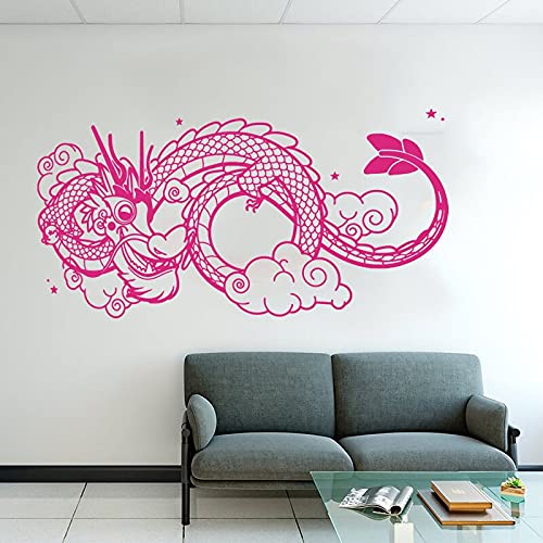 GADGETS WRAP Vinyl Decal Sticker Chinese Dragon Animal Fariy Tale Pink (Item Finish Size : 110cm x 56cm)