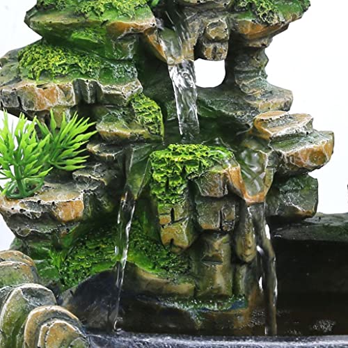 ATORSE® Table Fountain Rockery Landscape Bonsai Statue Spray Water Fountain No Fog