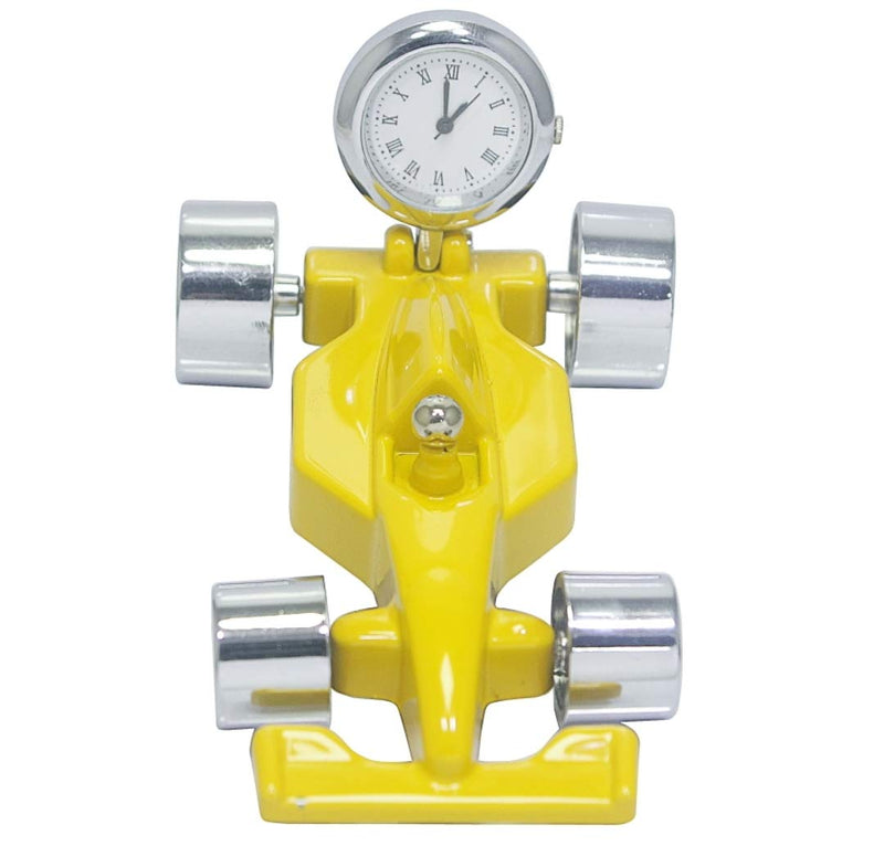 Aadya Crafts Table Top Ferrari car Watch Yellow