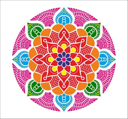 Rangoli Stickers for Diwali Special - Apply Them on Your Floor or Any Flat, Smooth Surface.