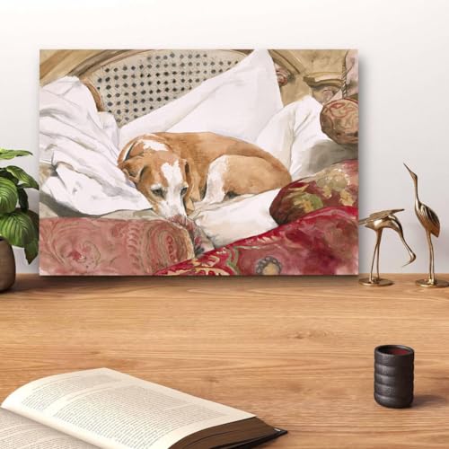 GADGETS WRAP Canvas Gallery Wrap Framed for Home Office Studio Living Room Decoration (14x11inch) - Regal Beagle