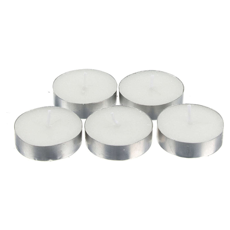 (50 Pieces) 2-3 Hours Burning Tealight Candles Set of 50 Unscented Smokeless Tealight Candles for Home Decoration Long-Lasting Tealights Candles for Diwali, Festival, Party-Multipack (4 (200))