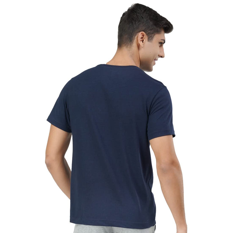 U.S. Polo Assn. Mens Crew Neck Colour Block I681 Lounge T-Shirt - Pack Of 1 (NAVY XL)