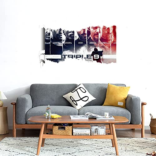 GADGETS WRAP Printed Wall Decal Sticker Scratched Paper Style Wall Decal (90cm x 50cm) - Triple 9