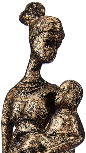 amazon basics Beautiful Finish Uniquely Hand Crafted Home Decor African Tribal Women Art Piece (Set of 3, Black and Golden)