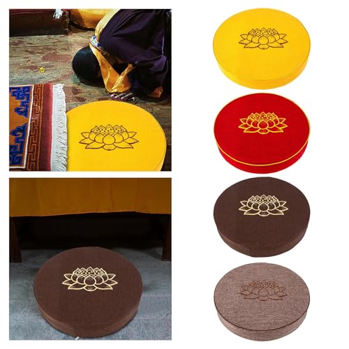 ATORSE® Yoga Cushion Buddhist Comfortable Floor Pillow For Women Men Yoga Stretching Yellow