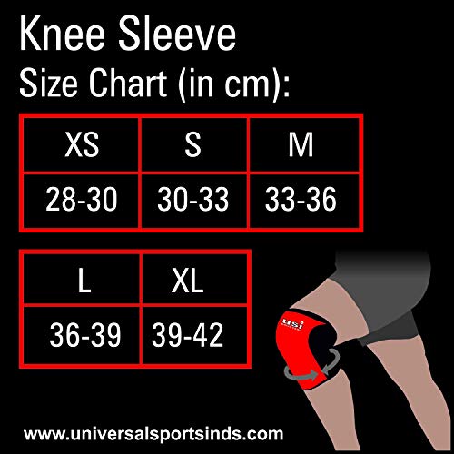 USI UNIVERSAL THE UNBEATABLE Neoprene Ks7 Knee Sleeve Support For Fitness,Cross Training (Large,7Mm,Pack Of 1 Piece),Knee Compression Sleeve Support For Pain Relief,Fitness,Weightlifting,Hiking,Sports