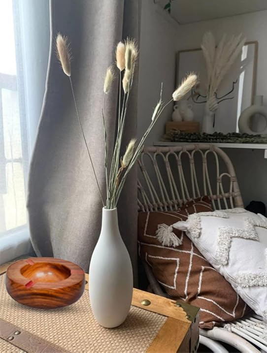 Handmade Round Original Wooden Cigarette Ashtray Outdoors and Indoors Ashtray-5.9 inches Ashtray SET OF 1