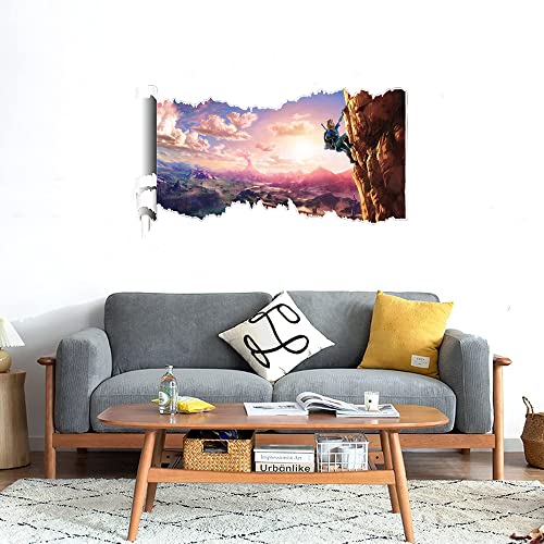 GADGETS WRAP Printed Wall Decal Sticker Scratched Paper Style Wall Decal (90cm x 50cm) - The Legend of Zelda Breath of The Wild