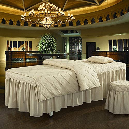 LXDZXY Set of 4 Beauty Bed Sleeves, Bed Set for Tattoo Table, Includes Duvet Case Pillow Case Stool Bed, Washable,12,19080Cm