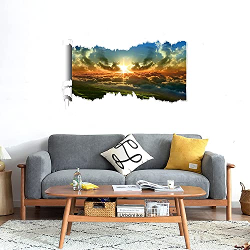 GADGETS WRAP Printed Wall Decal Sticker Scratched Paper Style Wall Decal (90cm x 50cm) - Sunrises