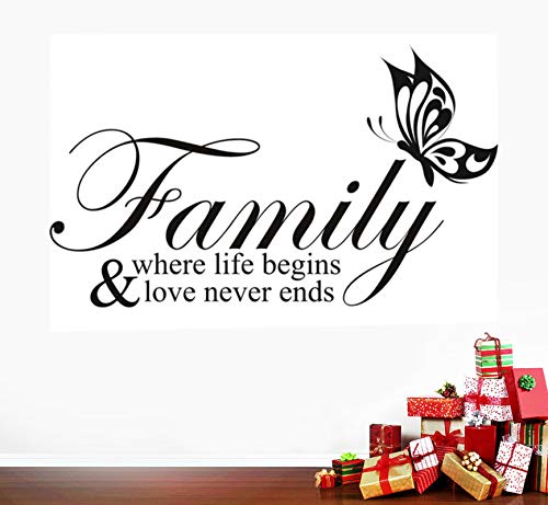 Sahaj Decor Family Quotes Sticker | Wall Sticker for Living Room -Bedroom - Office - Home Hall Decorative Stickers