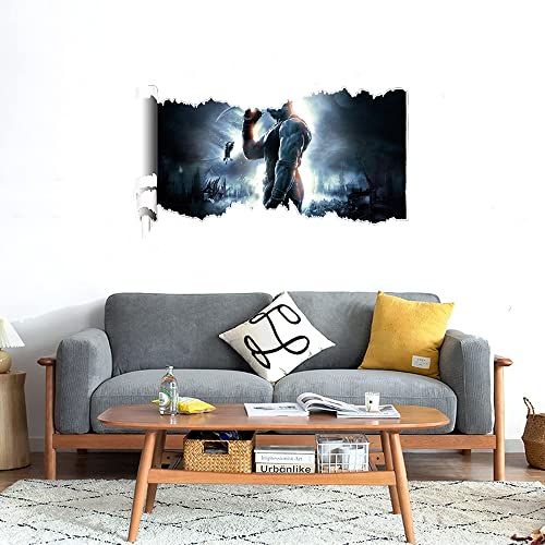 GADGETS WRAP Printed Wall Decal Sticker Scratched Paper Style Wall Decal (90cm x 50cm) - Retina Desgastada