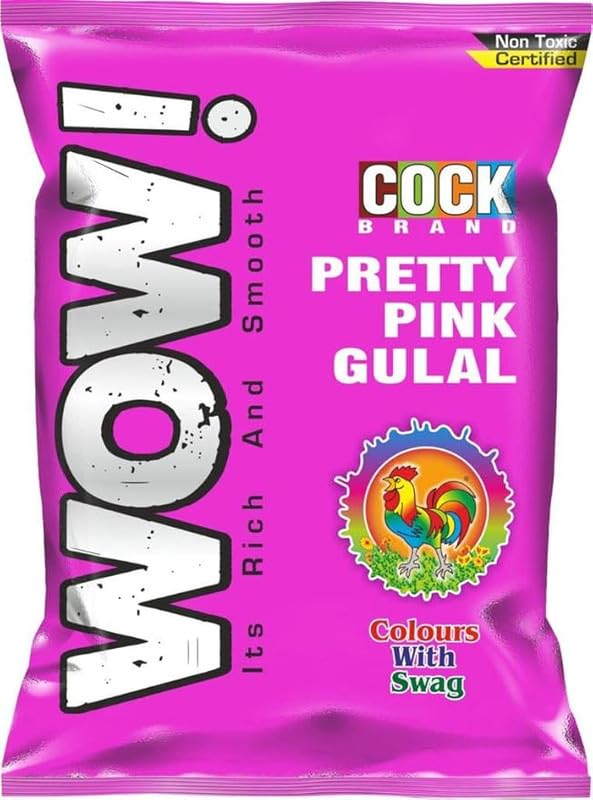 FETE PROPZ Wow Holi Colours - Natural Wow Holi Gulal Rang - Pack of 5 (80g x 10) Gulal Colours - Organic Holi Perfumed Gulal for Holi Rang Panchami for Kids Family Men Women 100% Safe