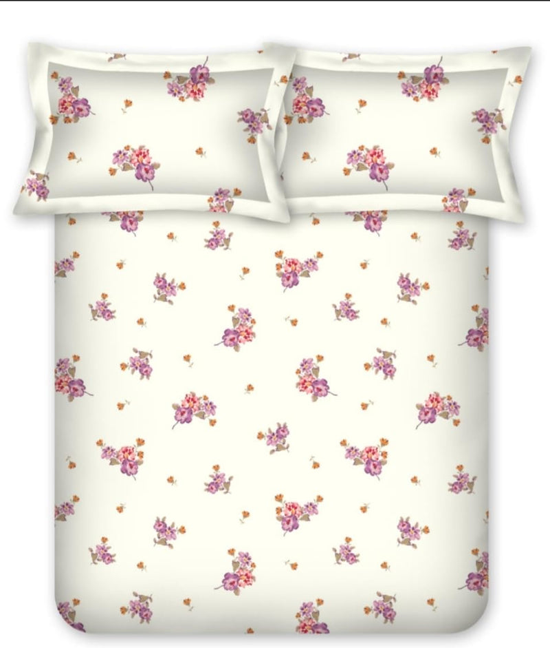 Bombay Dyeing King Size Bedsheet - 180 Thread Count Digital Print Cotton 274cmx274cm Super Soft Bedding Set Bed Linen with 2 Pillow Covers - 7001 (King, Pink)