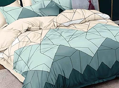 Laying Style™ Super Soft Microfiber Cotton Single Quilt Cover with Zipper Closure (60" x 90" Inch, Multicolor Design-4