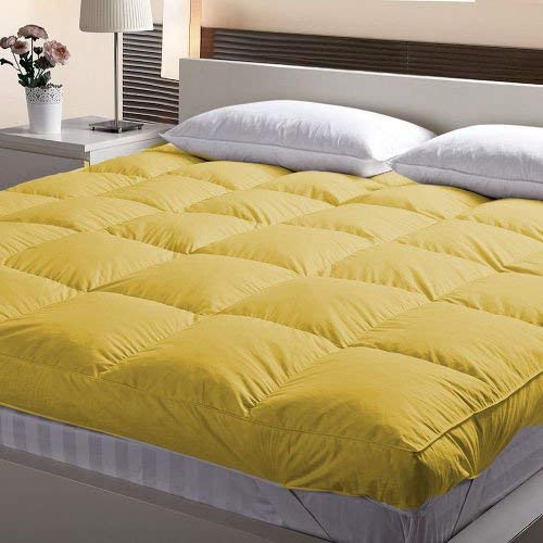 Jaipur Linen Queen Size Bed 3000GSM Mattress Padding- 60 Inch X 75 Inch - Beige