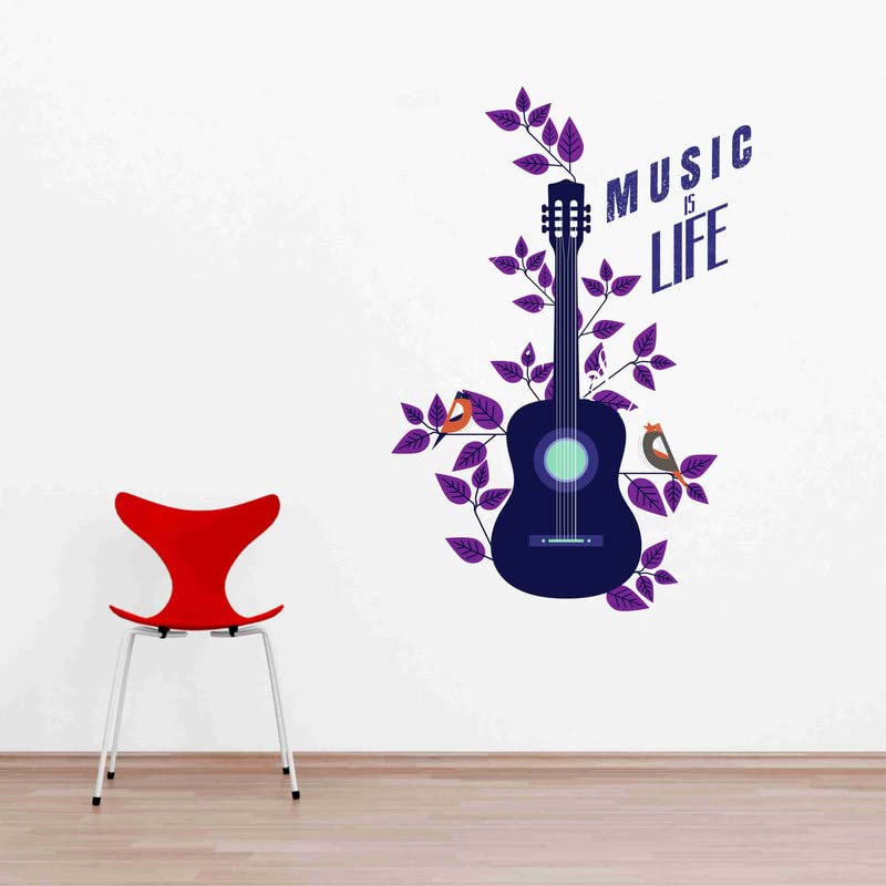 Music is Life Guitar Wall Sticker 50 CM X 74 CM