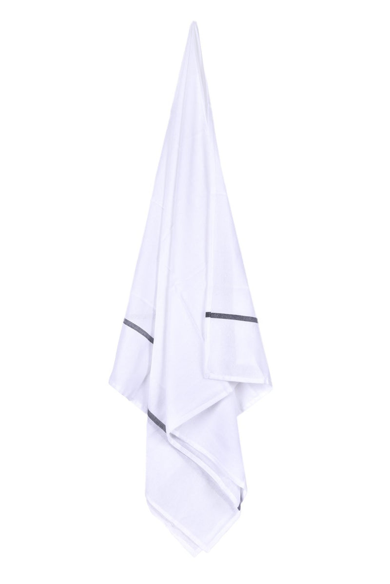 looms & weaves - 2 White Bath Towel - (60 X 30, Cotton), 200 Gsm