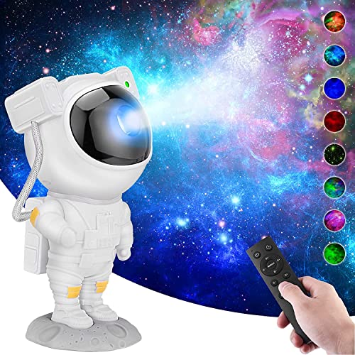 DesiDiya® Astronaut Galaxy Projector with Remote Control - 360° Adjustable Timer Kids Astronaut Nebula Night Light, for Gifts,Baby Adults Bedroom, Gaming Room, Home and Party (Corded Electric)