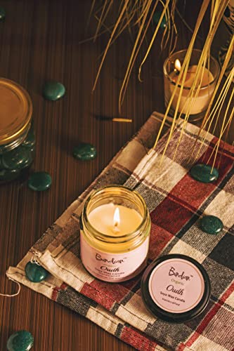 Bindian Premium Oudh Scented Candle | Plant-Based Soy Wax Aromatherapy Candle | Cotton Wick and Premium Glass Jar | 24 Hour Long Burning | Home Decor, Luxury Gift for Decoration