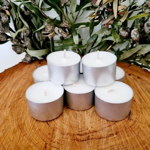 AuraDecor Smokeless Tealight Candles 100% Pure Wax, Unscented, 9 Hours Burning time, White Unscented Tea Light Candles (Pack of 200)