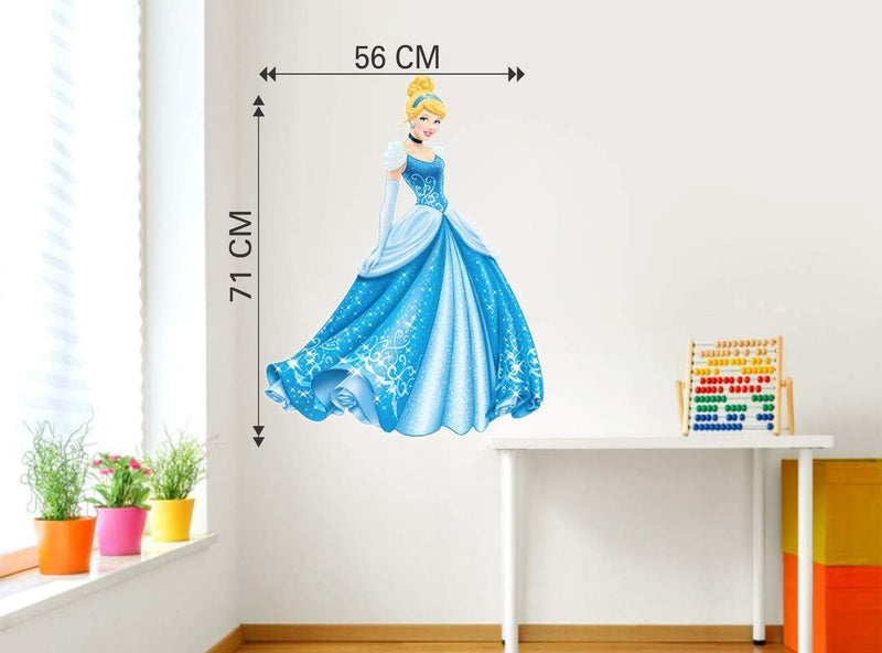 DivineDesigns™ Vinyl Princess Wall Sticker, 22.04 x 27.95 x 0.39 Inches, Multicolour