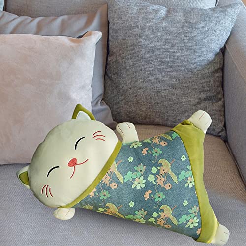 FASHIONMYDAY Lucky Cat Pillow Detachable Cartoon Lumbar Pillow for Home Car New Year Gift Green |Home & Garden | Home Decor | Pillows