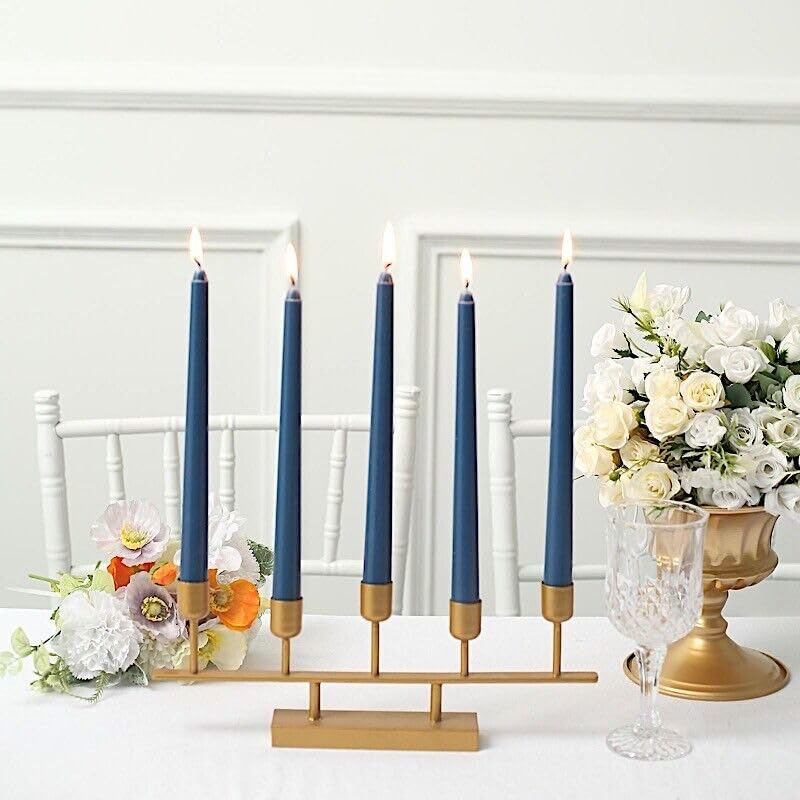 Weddings Parties and Gift 24 Navy Blue Premium 10" Taper Candles Unscented Dinner Party Wedding vngift9889