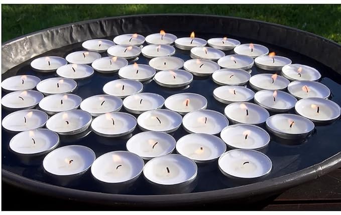 SID Homemade Wax Tealight Candles 2-3 Hours Approx. Burning Time, Smokeless Unscented || T Light Candle || Tealight Candle || Candles for Home Decor || Candles (White, Pack of 40)