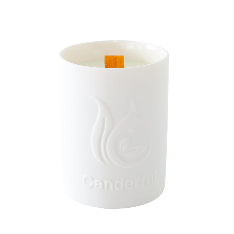 ABSORBIA Nature-Inspired Scented Candle for a Refreshing Ambiance with Fragrance of Green Branch Magnolia,6% Perfume Concentrates, Essential Oil and Soybean Wax, 180g, 36-Hour Burn Time, Ceramic Cup