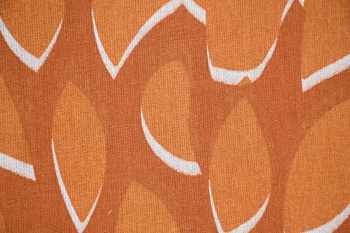 KALASHREE HOMZ Cotton King Printed Flat Bedsheet (Orange)