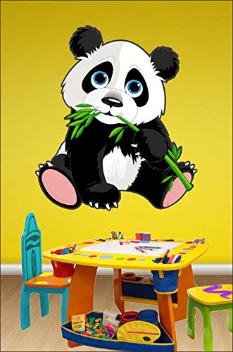 Panda Self Adhesive VinylWaterproof Decorative Wall Stickers for Hall, Bedroom, Kitchen and Furniture