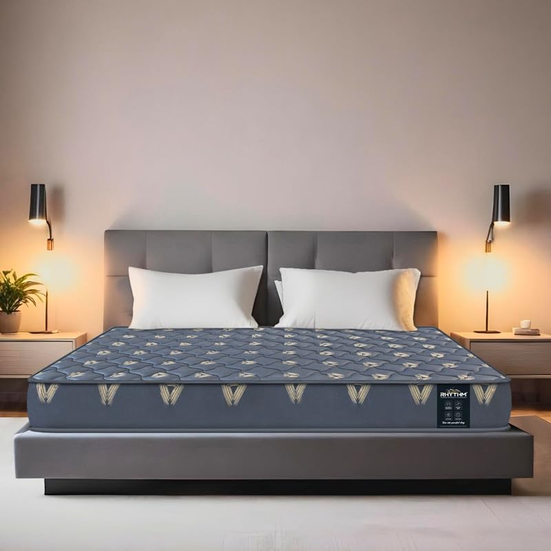 Rhythm Elite Dual Mattress|Reversible Mattress|10 Years Warranty |Soft & Firm Support|High Resilience (HR) Foam|Single Size Bed Mattress (78x72x5)