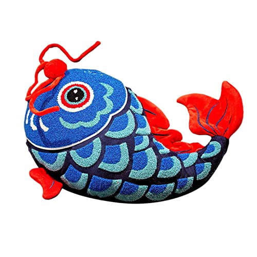 CALANDIS® Chinese Style Pillow Bedroom Living Room Comfortable Handmade Chair Blue Fish | 1 Chinese Style Pillow