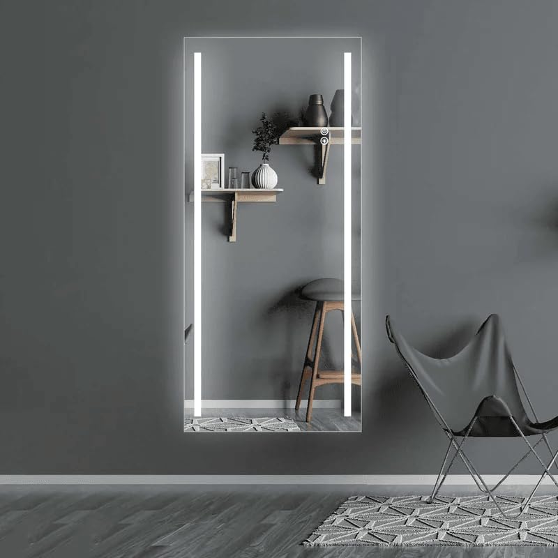 ARTESSA Full-Length Rectangular LED Mirror for Bathroom with 3-Colour LED, Antifog (170 x 80 CM)