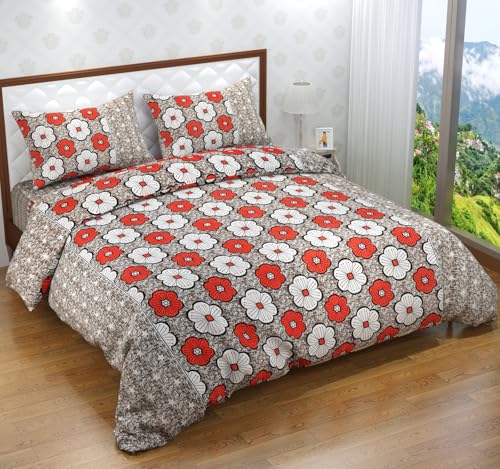 KALASHREE HOMZ Microfiber King Floral Flat Bedsheet