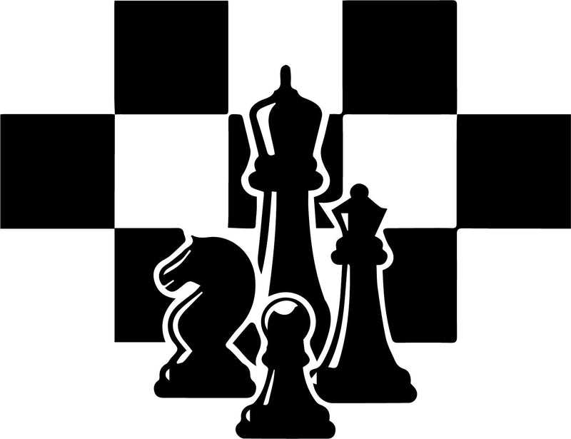 VVWV Chess Gaming Wall Stickers Kids Bedroom Living Room Home Restaurant Wall Decoration L X H 40 X 30 Cms