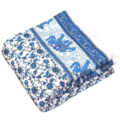 fashhub Pure Cotton Single Bed Soft Jaipuri AC Quilt/Razai/Rajai Floral Print,Jaipuri razai Single Bed for Winter Printed