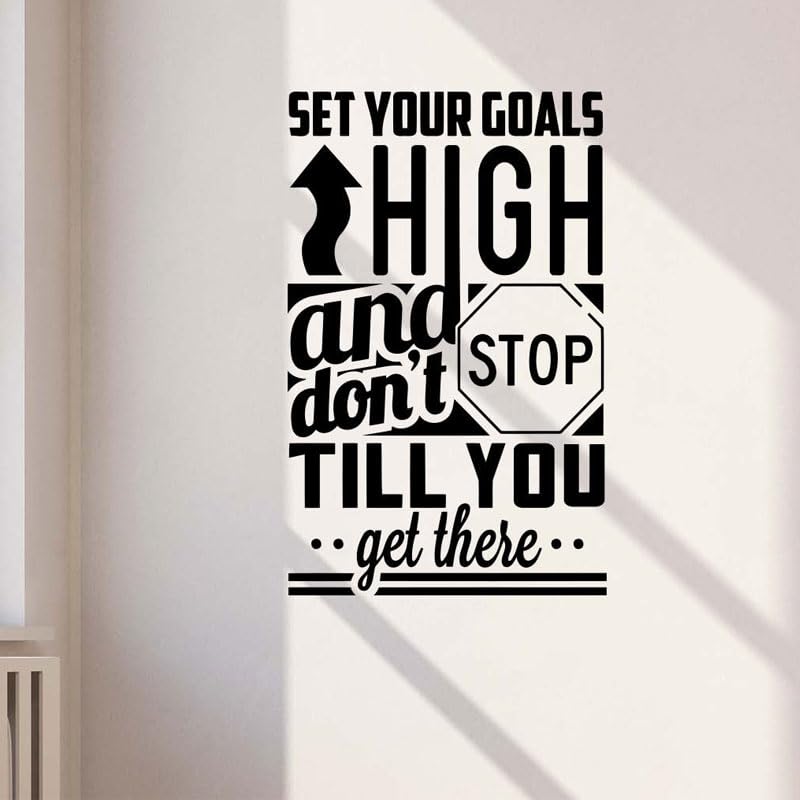 GADGETS WRAP Wall Decal Vinyl Sticker Set Your Goals High for Office Home Wall Decoration