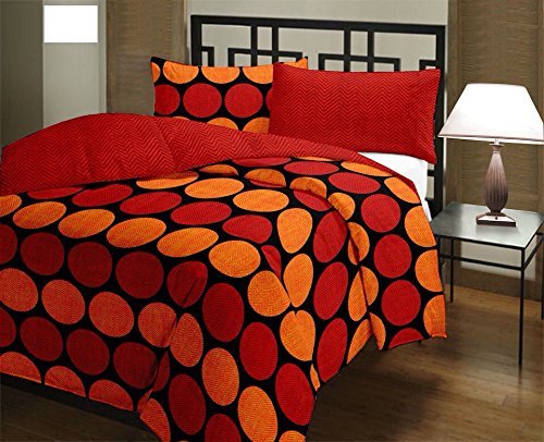 Handicraftworld Floral Red Polka Print Super Soft and Warm Micro Fiber Single Bed Red Dohar/AC Comfort/Blanket/Quilt (Size 60X 90 inch)